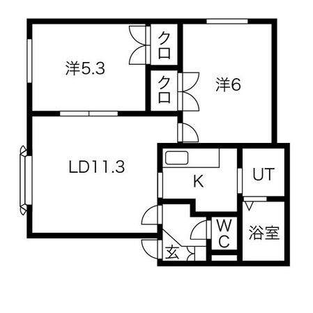 栄町駅 バス17分  東6　札苗線　東苗穂8条3丁目下車：停歩4分 2階の物件間取画像